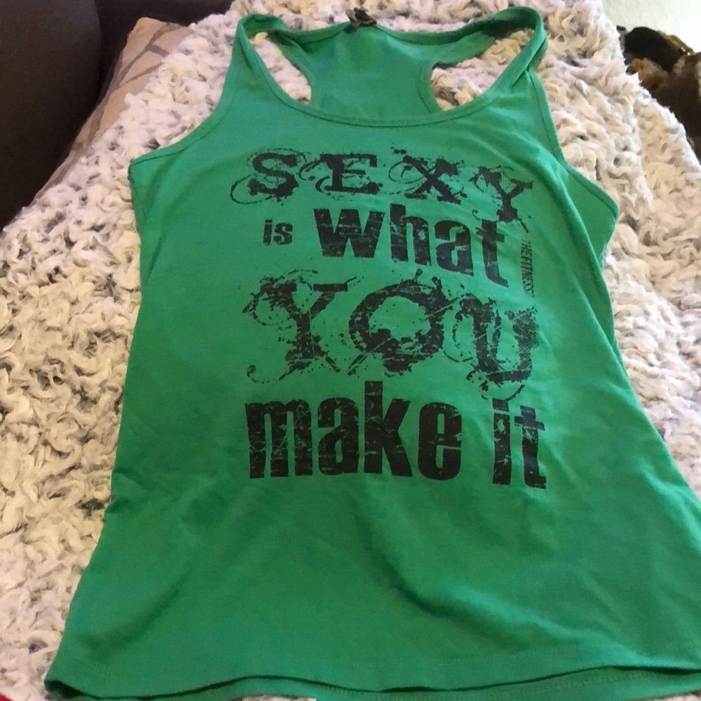 Green workout tank. Size Lg great condition
